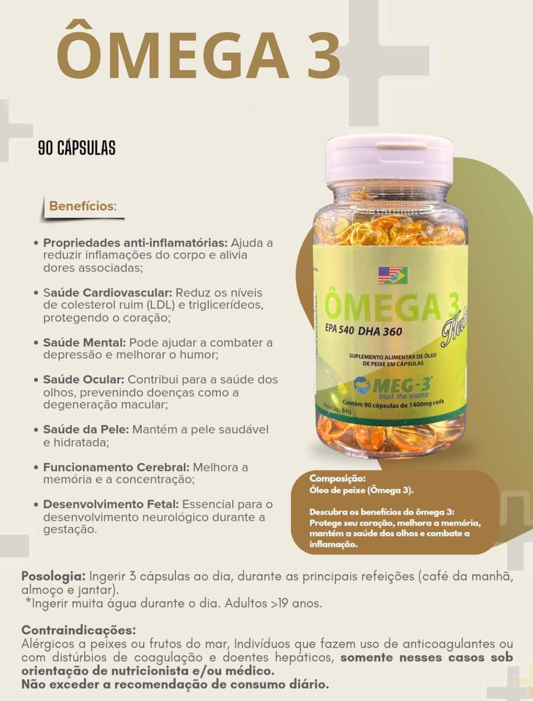 Ômega 3 - 90 Cápsulas